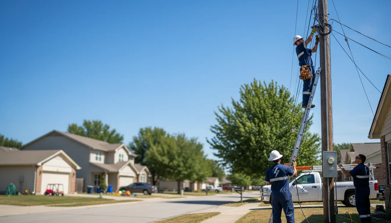 Residential electrician providing installation services in Versailles, MO